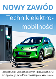 Nabór na nowy kierunek TECHNIK ELEKTROMOBILNOŚCI
